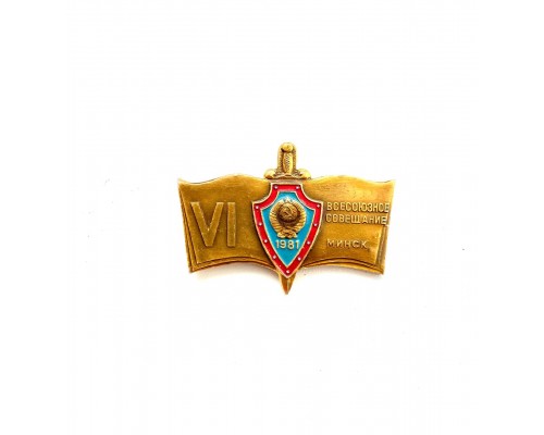 Значок "VI всесоюзное совещание, Минск, 1981"