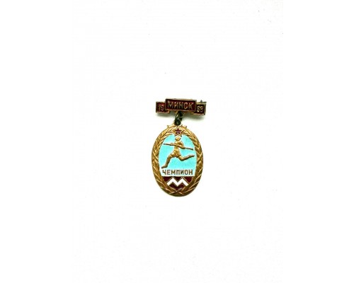 Знак "Чемпион. Первенство г. Минска 1958г."